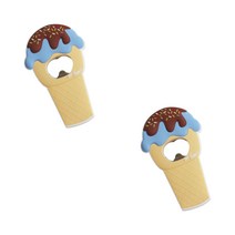 부스마켓 아이스크림 디자인 병따개, 블루, 2개