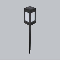원하 LED 태양광 가든 파이프 타입 문주등 100 x 100 x 800 mm, 블랙
