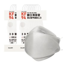 메디케이알 데일리 스타일 황사방역용 마스크 대형 KF94, 2개, 25개입, 멜랑그레이