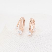 루키스톤 여성용 14K 카프라모 귀걸이 + 쇼핑백