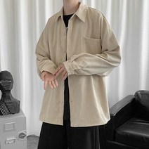 마켓에이 남성용 코듀로이 오버핏 셔츠