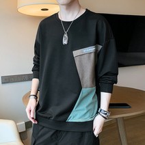 마켓A 라운드 넥 포인트 맨투맨