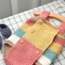 슬로우모먼츠 도로시 베이비 롬퍼 뜨개질 DIY 패키지, 1세트, 머스타드믹스