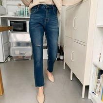 여성용 쥬브아 언발컷팅 부츠컷 데님팬츠 PT6859K11