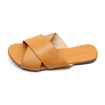 벨라노이 여성용 골라 신는 재미 쿠션짱짱 발편한 크로스 플랫 슬리퍼 1.5cm