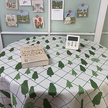 파라다이소 네이쳐 일러스트 패턴 패브릭 방수 식탁보, C, 30 x 40 cm