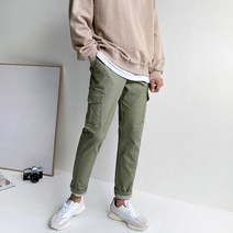 머시따 남성용 버프 밴딩 카고 면팬츠
