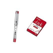 파이롯트 프레라 이로아이 만년필 + 카트리지 5p 세트, CM, TR(만년필), 레드(카트리지)