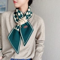 위크앤디 여성용 멀티 컬러 스티치 쇼트 스카프