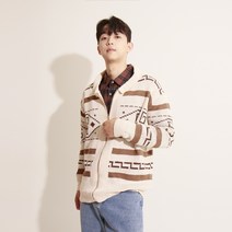 필베리 남성용 숄카라 지퍼 가디건