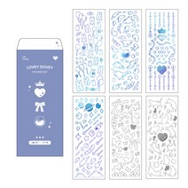 대시앤도트 러비더비 라인 씰스티커 6종 세트, 01, 02, 03, 04, 05, 06, 1세트