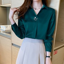 포플러앤씨 피셔 브로치 블라우스
