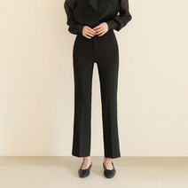 빼빼 여성용 데일리 히든밴딩 세미 부츠컷 스판 슬랙스