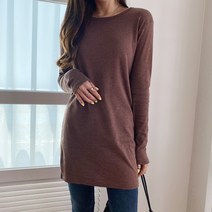 허니스 여성용 롱 심플 긴팔티 cpt10091k27