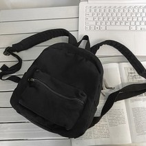 지니얼 여성용 데일리 무지 패브릭 천 백팩 GA2818