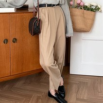 엔비룩 여성용 무어 핀턱 팬츠 + 벨트 세트