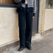 린다샵 여성용 큐카드 세미와이드 빈티지 포컬러 기본 청바지 cppt11261k2c