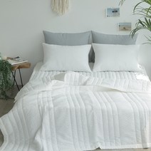 예가로드 순면 레스트 뱀부 시어서커 여름 누비이불, 화이트