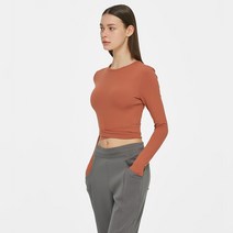 뮬라웨어 여성용 타이업 크롭 패드형 롱 슬리브 MWSCBR014