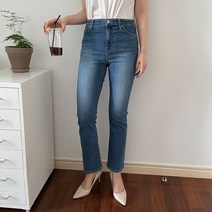 제이에이치스타일 여성용 라이크 히든 부츠컷 데님팬츠 GNBROK374