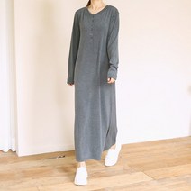 비나인 로체 라운드 버튼 원피스