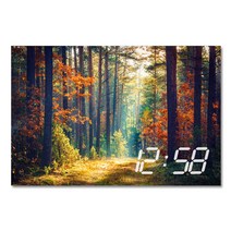 홈마인 LED 시계 캔버스 프린팅 액자 자연 옵션22