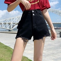 모네타 여성용 레그라인 포인트 데님반바지