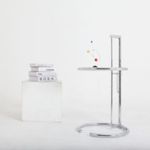 라운드비 원형유리협탁 사이드테이블 모듈가구, 실버