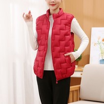 셀레네 여성용 스탠드 컬러 조끼 패딩