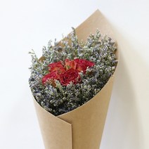 로맨틱노멤버 프리저브드 드라이플라워 미니꽃다발 크라프트, 빈티지오렌지 미스티