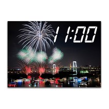 LED 시계 캔버스 프린팅 액자 A3, 옵션11
