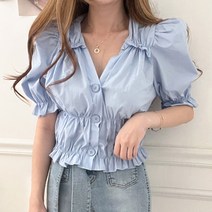 슈가펀 클레어 반팔 블라우스