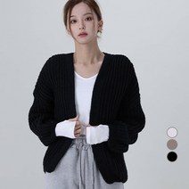 어썸어라운드 여성용 노버튼 하찌 니트 가디건