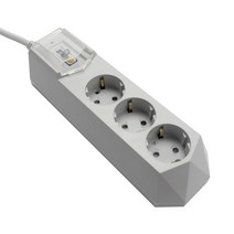 아이정 4000W 고용량 멀티탭 누전차단 3구 과부하포함 그레이, 1개, 3m