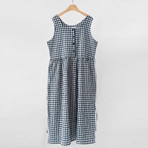 팡팡샵 W 아망 체크 임산부 원피스