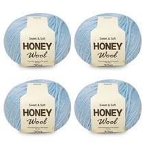 니뜨 허니 울 뜨개실 30g x 4p, 37연하늘, 4개