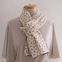 바비수 앤하우 꽃코튼 스카프