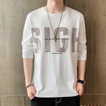 알럽홈 남성용 이중 레터링 긴팔티셔츠