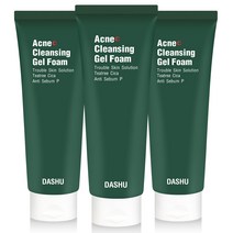 다슈 아크네 티트리 트러블 여드름 완화 약산성 폼클렌징 젤, 3개, 120ml