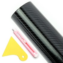 삼에스 ACEPEED 카본스티커 5D 300 x 30 cm + 칼 + 헤라, 랜덤발송(칼, 헤라), 1세트