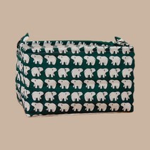 올하이 패브릭 사각 의류 책 화장품 보관바구니, 08 북극곰, 2개