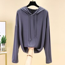 스타 풀오버 솔리드 컬러 데일리 임부 긴팔 후드티