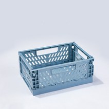 다용도 수납 정리함 폴딩 박스 L, 청블루, 1개
