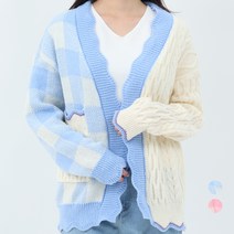 엘쏘 여성용 밀크 우유 니트 가디건