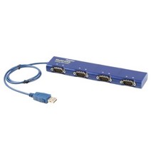시스템베이스 4포트 USB to RS232 Male 타입 시리얼 통신 컨버터, Multi-4/USB 232 V4.0