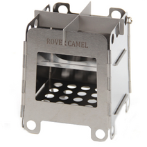 모모숲 캠핑 피크닉 스테인레스 장작 바베큐 스토브 중 + 파우치, 1세트