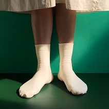 꽃단지 여성용 캐쥬얼 무지 중목 양말 8켤레