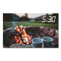 홈마인 LED 캔버스 프린팅 액자 시계 캠핑, 800-HM-CAMPING-16