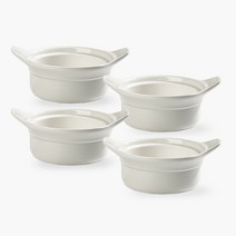 시라쿠스 백지 원형 양손 스프볼 16cm, 크림화이트, 4개