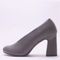 르본디 수제화 둥근코 가죽 발편한 여성구두 8cm